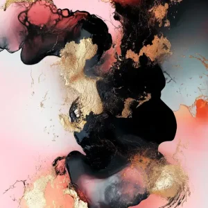 Abstracte alchemie - obsidiaan bloei V posters & art prints door Philippe HUGONNARD - Premium Poster - 50x70 Quantité Limitée