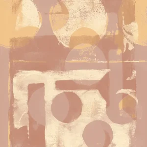 Abstracte Harmonie: Aardse Tonen en Geometrische Vormen posters & art prints door Dina Dankers - Premium Poster - 50x70 Meilleur Choix