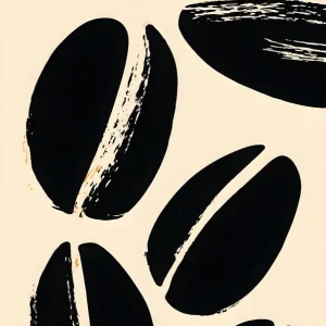 Abstract Coffee Beans posters & art prints door drdigitaldesign - Premium Poster - 50x70 Marque