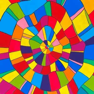 Abstracte kleurrijke vreugde posters & art prints door Claudia Wandrak Art - Premium Poster - 50x70 Super Prix