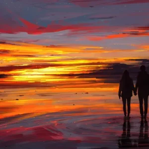 Zonsondergang reflecties posters & art prints door Alena Aenami - Premium Poster - 50x70 Top Vente