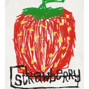 Aardbei voor altijd posters & art prints door Rickard Hansveden - Premium Poster - 50x70 Prix Réduit