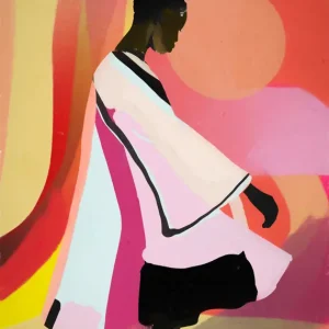 Abstract Art Sunset Girl posters & art prints door ThingDesign - Premium Poster - 50x70 Acheter Direct