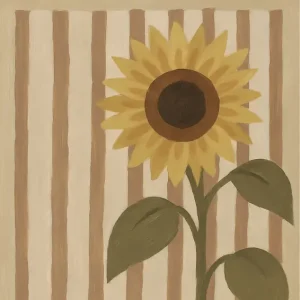 Zonnebloem Serenity: een vintage bloemengenot posters & art prints door Heddas Studio - Premium Poster - 50x70 Dernier Modèle