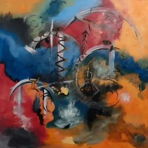 Abstracte harmonie: de dans van kleuren en vormen posters & art prints door Art_For_Aicha - Premium Poster - 50x70 Offre Du Jour