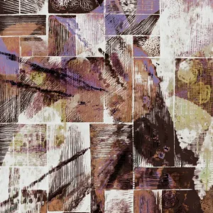 Abstract Mozaïek: Een dans van texturen en kleuren posters & art prints door Christina Sillen - Premium Poster - 50x70 Prix Réduit