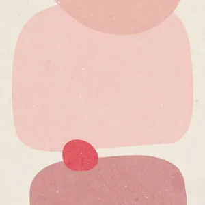 Abstracte Harmonie: Zachte vormen in pasteltinten posters & art prints door NKTN - Premium Poster - 50x70 Réduction