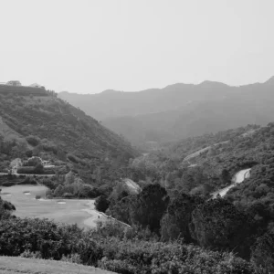 Zwart-wit landschap op film geschoten posters & art prints door Thomas Morsman - Premium Poster - 50x70 Satisfait Ou Remboursé