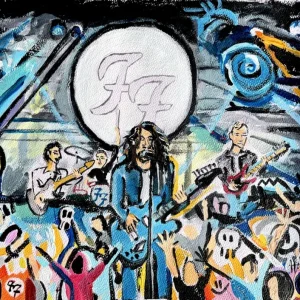 "Everlong" - Foo Fighters posters & art prints door Hugo Ljungkvist - Premium Poster - 50x70 Jusqu’à Épuisement Des Stocks