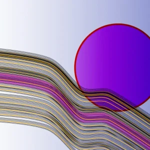 Abstracte Golven: Een reis door kleur en vorm posters & art prints door Lawrence Bojkovic - Premium Poster - 50x70 Prix Bas