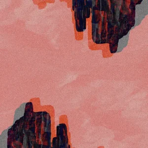 Abstract Landschap: Echo's van de Natuur posters & art prints door Jonatan Appelfeldt - Premium Poster - 50x70 Prix Promo