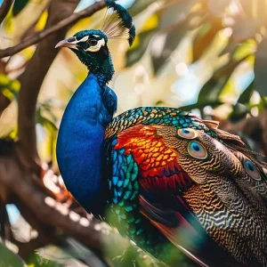 A Peacock's Portrait posters & art prints door Harmen van der Meijden - Premium Poster - 50x70 Expédié Aujourd’hui