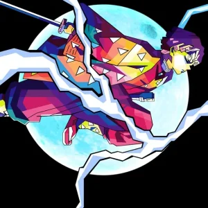 zenitsu pop art | posters & art prints door Maftuhi - Premium Poster - 50x70 Livraison Express