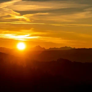 Zonsondergang in Karinthië posters & art prints door Stephan Zaun - Premium Poster - 50x70 Achetez Aujourd’hui