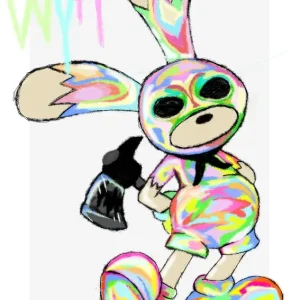 Wym achter mijn rug om? posters & art prints door Rikke Mulelid - Premium Poster - 50x70 Dernière Chance