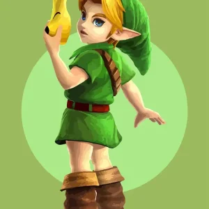 Zelda Aquarel Art posters & art prints door Bayu Okto Saputra - Premium Poster - 50x70 Prix Choc