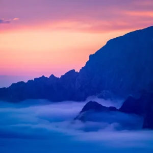 Zonsopgang vanaf het Watzmannhaus posters & art prints door Alexander Martin - Premium Poster - 50x70 Promotion