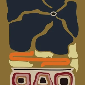 Abstracte geometrische kunst posters & art prints door Frances Collett - Premium Poster - 50x70 Solde