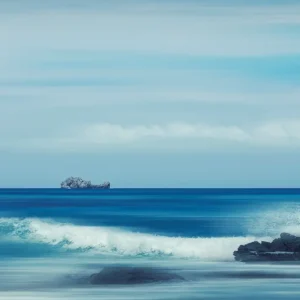 Abstracte Blauwe Middellandse Zee posters & art prints door Dirk Wüstenhagen - Premium Poster - 50x70 Certifié