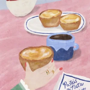 Zich verwennen in Lissabon: Een zoete ontsnapping met Pastéis de Nata posters & art prints door Dirkie Nell - Premium Poster - 50x70 Usine Directe