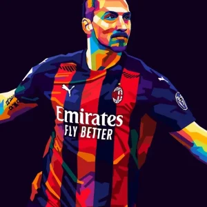 Zlatan Ibrahimović Pop Art posters & art prints door Siksisart - Premium Poster - 50x70 Soldes