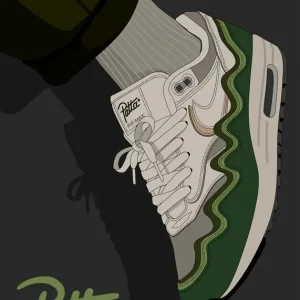 Achat Immédiat max essential one groen posters & art prints door sneakerhead collections - Premium Poster - 50x70