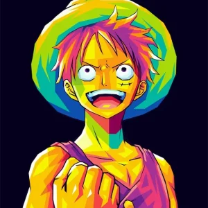 Aap D. Luffy uit één stuk posters & art prints door Indah Kurniani - Premium Poster - 50x70 Meilleure Vente