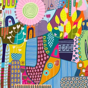 Zonnige dag posters & art prints door Mamas Liebling - Premium Poster - 50x70 Prix Choc