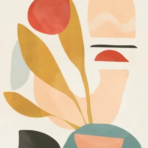 Abstracte vormen en gedurfde kleuren posters & art prints door ThingDesign - Premium Poster - 50x70 Petit Prix