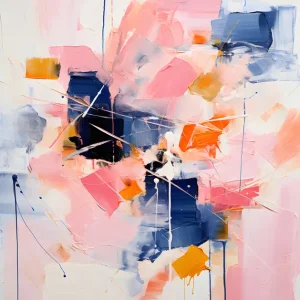 Abstracte Harmonie: Een Dans van Kleuren posters & art prints door Jolly and Dash - Premium Poster - 50x70 Livraison Gratuite