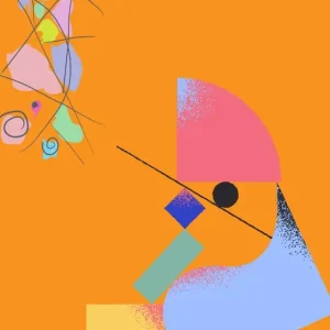 Abstracte Harmonie: Een kleurrijke compositie posters & art prints door Seynab Ali - Premium Poster - 50x70 Achat Immédiat