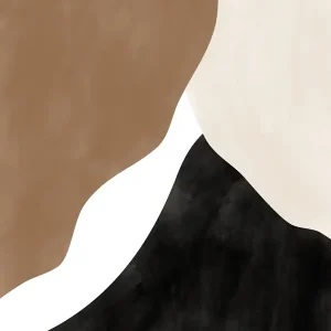 Abstract Beige en Bruin No1 posters & art prints door Elena Ristova - Premium Poster - 50x70 Certifié