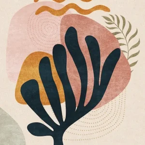 Abstract mediterraan koraal posters & art prints door Emel Tunaboylu by The Artcircle - Premium Poster - 50x70 Vente Flash