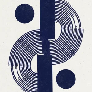 Abstracte Harmonie: De Dans van Lijnen en Vormen posters & art prints door THE MIUUS STUDIO - Premium Poster - 50x70 Livraison Express