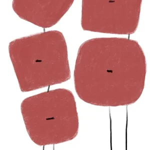 Abstracte Bloemen: Een Moderne Bloeminterpretatie posters & art prints door THE MIUUS STUDIO - Premium Poster - 50x70 Commander Vite