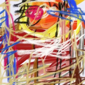 Abstract Expressionisme: Een Kleurrijke Chaos posters & art prints door Lembayung senja studio [Vintage Poster] - Premium Poster - 50x70 Pas Cher