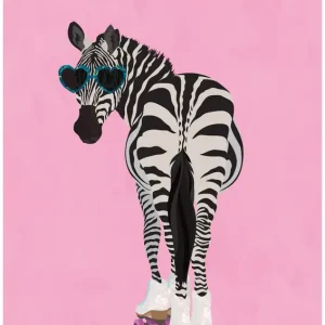 Zebra on Wheels: Een Funky Rolschaatsavontuur posters & art prints door Sarah Manovski - Premium Poster - 50x70 Prix Choc