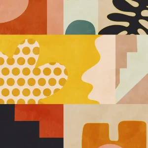 Abstracte Harmonie: Een Moderne Geometrische Compositie posters & art prints door Ana Rut Bre - Premium Poster - 50x70 Quantité Limitée