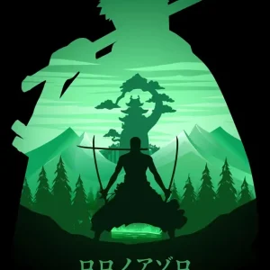 Zoro posters & art prints door Illust Artz - Premium Poster - 50x70 Réduction