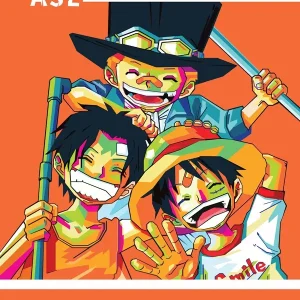 Ace Sabo Luffy In Wpap posters & art prints door Sulton Hanafi - Premium Poster - 50x70 Vente Flash