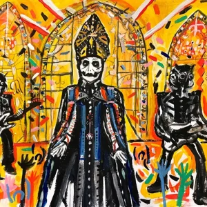 "Dans Macaber" - Geest posters & art prints door Hugo Ljungkvist - Premium Poster - 50x70 Usine Directe