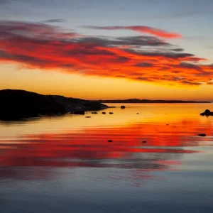 Zonsondergang Hönö posters & art prints door Helena Bovin - Premium Poster - 50x70 Livraison Express