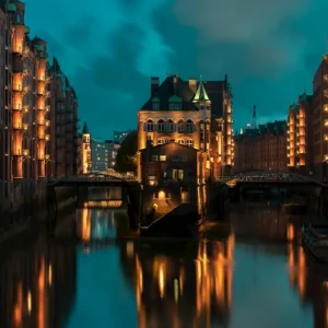 Speicherstadt, Hamburg posters & art prints door Fabian Arens - Premium Poster - 50x70 Acheter En Ligne