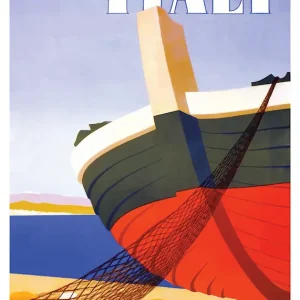 Zomer in Italië Poster posters & art prints door William Gustafsson - Premium Poster - 50x70 Meilleure Vente