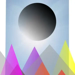 Zwarte zon boven bergen posters & art prints door eckhard berger - Premium Poster - 50x70 Jusqu’à Épuisement Des Stocks