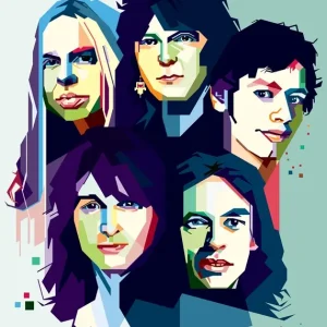 WPAP Style Legend Band posters & art prints door Yudhis Grafis - Premium Poster - 50x70 Commander Vite
