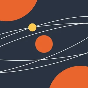 Achat Immédiat Geometric space elements posters & art prints door A. J. - Premium Poster - 50x70