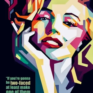 Wpap Marilyn Monroe posters & art prints door Sahruddin Said - Premium Poster - 50x70 Offre Spéciale