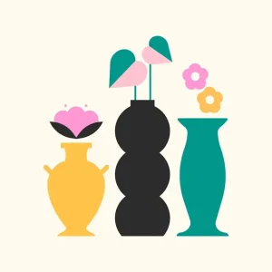 Aardewerk &bloemen posters & art prints door Artprink - Premium Poster - 50x70 Dernier Modèle