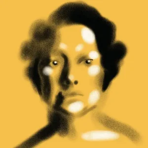 Zelfportret posters & art prints door Hanna Larsdotter Lindgren - Premium Poster - 50x70 Offre Exclusive